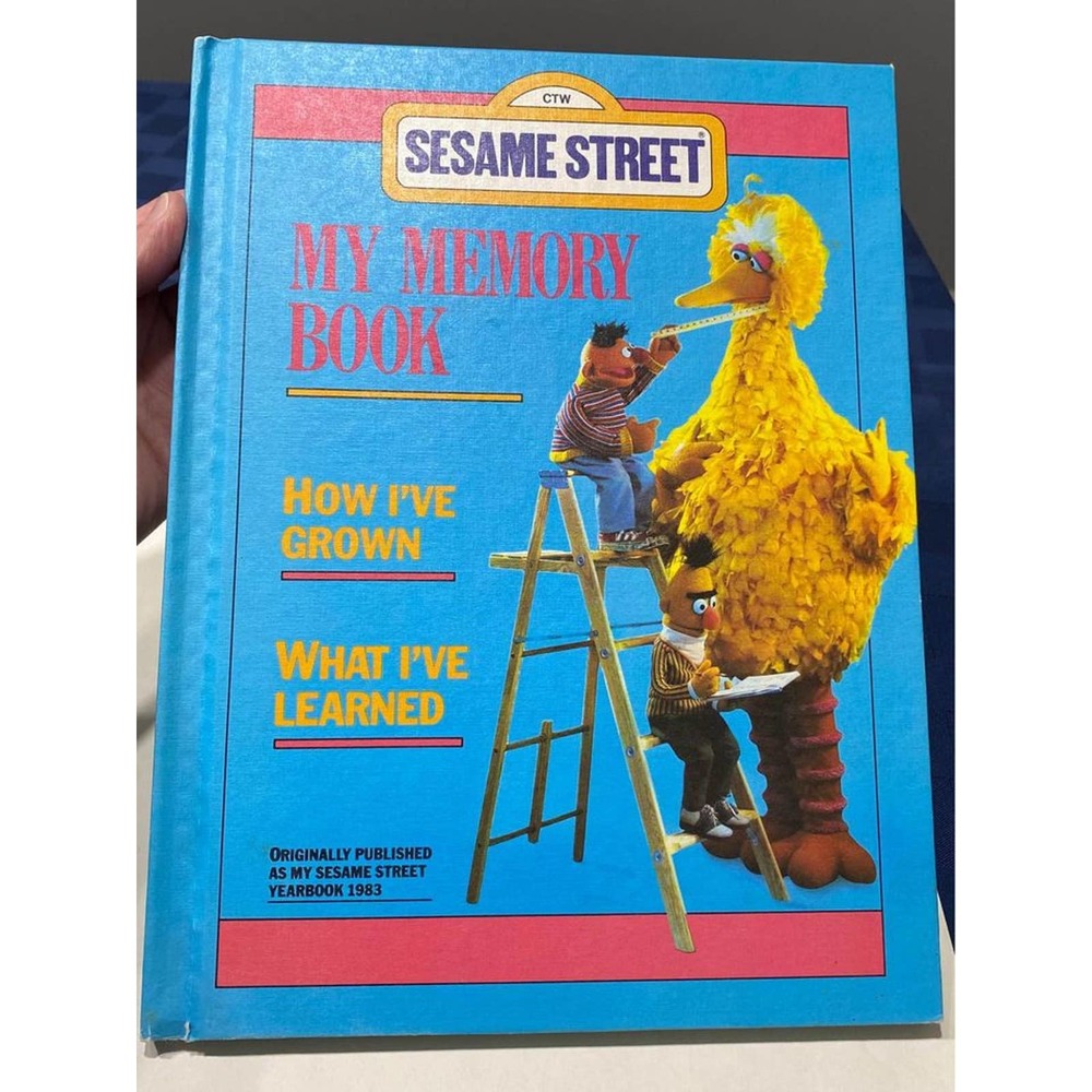 Vintage Sesame Street My Memory Book-‎ Unused 1983 Matte Hardcover